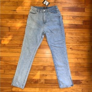 NWT Missguided split hem jeans